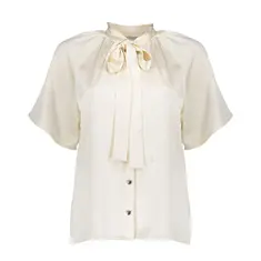 Blouse satin with bow