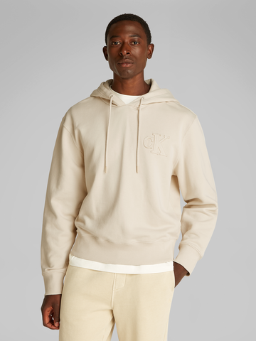 Calvin Klein - Hoodie - Beige - Ck Applique Hoodie - J30J327245