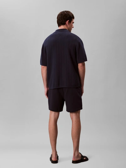 Calvin Klein - Korte broek katoen - Donkerblauw - Lv04Rc248G - Hd Cotton Waffle Short