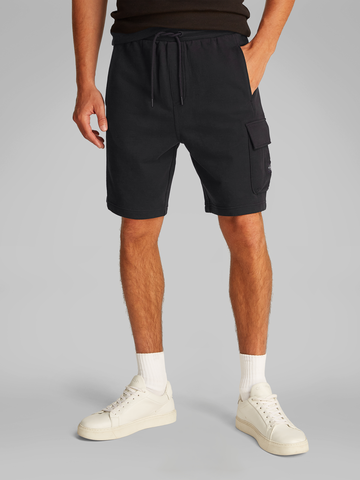 Calvin Klein - Korte broek katoen - Zwart - Woven Label Short - J30J327284