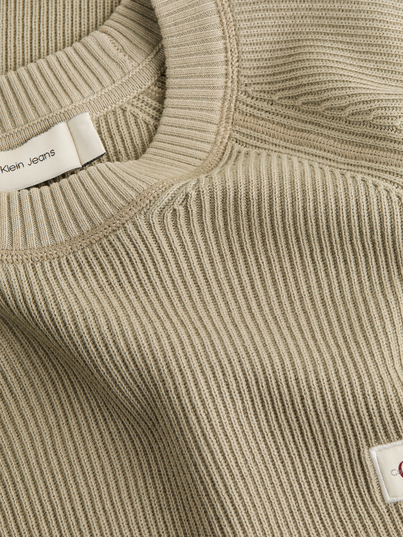 Calvin Klein - Sweater lange mouw - Beige - Gmd Sweater - J30J327281