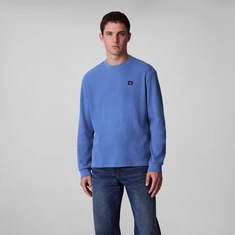 Calvin Klein - Sweater lange mouw - Donkerblauw - Lv040Em217 - Ls Waffle Badge Crewnk Tee