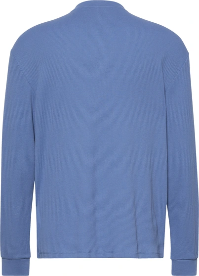 Calvin Klein - Sweater lange mouw - Donkerblauw - Lv040Em217 - Ls Waffle Badge Crewnk Tee