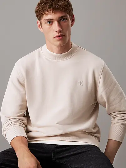 Calvin Klein - Sweater lange mouw - Kiezelgrijs - J30J327079