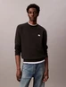 Calvin Klein - Sweater lange mouw - Zwart - Lv04Rc273G - Ls 350Terry Eu Whsl Badge Crewne
