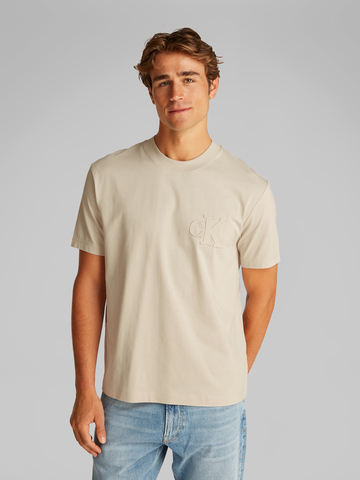 Calvin Klein - T-shirt korte mouw - Beige - Ck Applique Tee - J30J327494