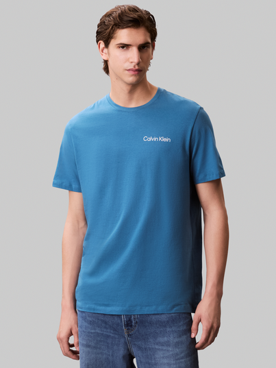 Calvin Klein - T-shirt korte mouw - Blauw - Lv04Rc846G - SS 30s EU WORD STRETCH GRAPHIC T