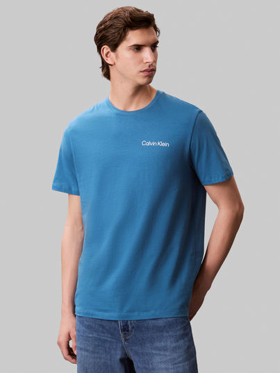Calvin Klein - T-shirt korte mouw - Blauw - Lv04Rc846G - SS 30s EU WORD STRETCH GRAPHIC T