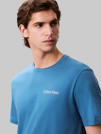 Calvin Klein - T-shirt korte mouw - Blauw - Lv04Rc846G - SS 30s EU WORD STRETCH GRAPHIC T