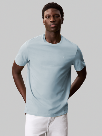 Calvin Klein - T-shirt korte mouw - Blauw - Ss Smooth Cttn Solid Crewnk Tee - Lv040Hm265