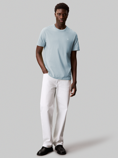 Calvin Klein - T-shirt korte mouw - Blauw - Ss Smooth Cttn Solid Crewnk Tee - Lv040Hm265