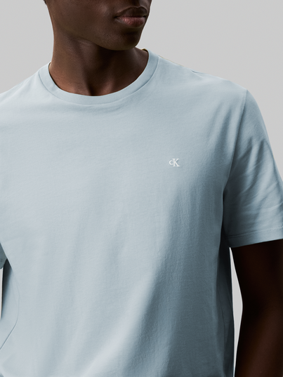 Calvin Klein - T-shirt korte mouw - Blauw - Ss Smooth Cttn Solid Crewnk Tee - Lv040Hm265