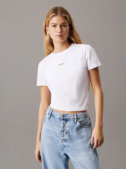 Calvin Klein - T-shirt korte mouw - Ecru - J20J225524