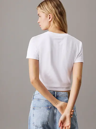 Calvin Klein - T-shirt korte mouw - Ecru - J20J225524