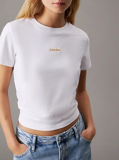 Calvin Klein - T-shirt korte mouw - Ecru - J20J225524