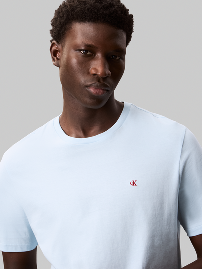 Calvin Klein - T-shirt korte mouw - Lichtblauw - Ss Smooth Cttn Solid Crewnk Tee - Lv040Hm265