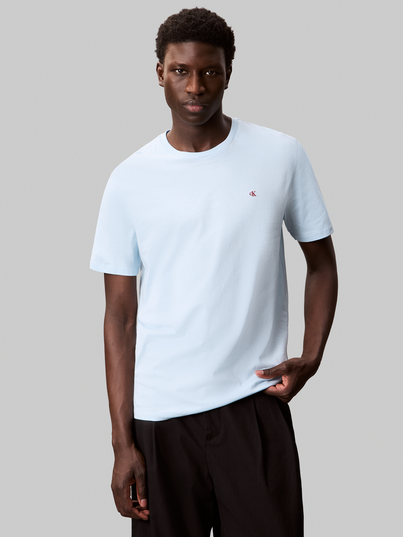 Calvin Klein - T-shirt korte mouw - Lichtblauw - Ss Smooth Cttn Solid Crewnk Tee - Lv040Hm265