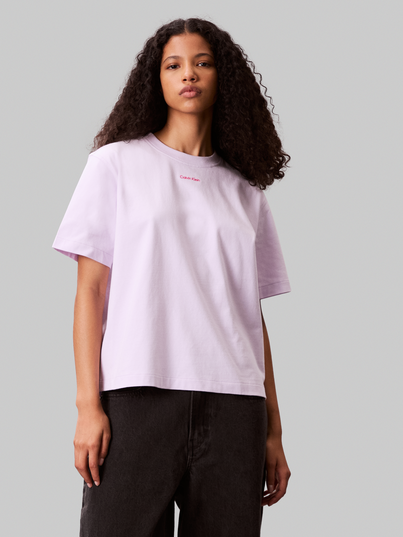 Calvin Klein - T-shirt korte mouw - Lila - Oversize Bold Logo Tee - Lv047C853G