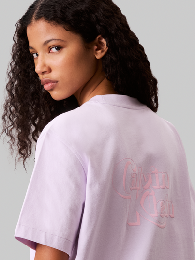 Calvin Klein - T-shirt korte mouw - Lila - Oversize Bold Logo Tee - Lv047C853G