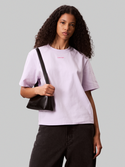 Calvin Klein - T-shirt korte mouw - Lila - Oversize Bold Logo Tee - Lv047C853G