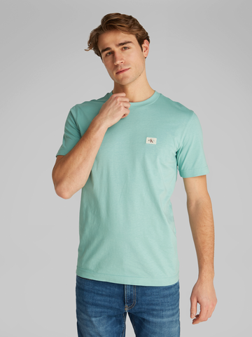 Calvin Klein - T-shirt korte mouw - Mintgroen - Woven Label Regular Tee - J30J327100