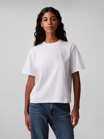 Calvin Klein - T-shirt korte mouw - Wit - Lv047C823G - Ss Boxy Fit Tee