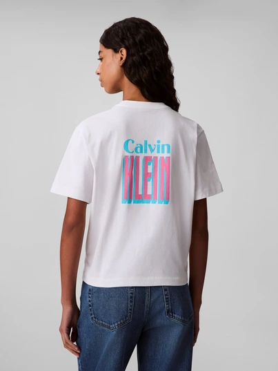 Calvin Klein - T-shirt korte mouw - Wit - Lv047C823G - Ss Boxy Fit Tee