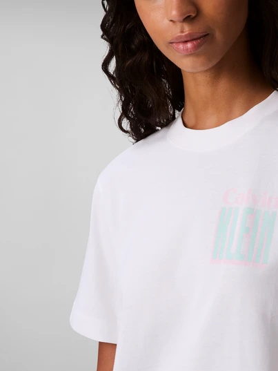 Calvin Klein - T-shirt korte mouw - Wit - Lv047C823G - Ss Boxy Fit Tee