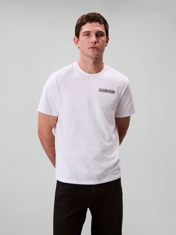 Calvin Klein - T-shirt korte mouw - Wit - Lv04Rc805G - SS 20s CALVIN LINE 3DBOX GRAPHIC