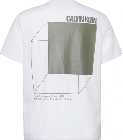 Calvin Klein - T-shirt korte mouw - Wit - Lv04Rc805G - SS 20s CALVIN LINE 3DBOX GRAPHIC