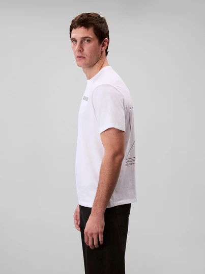 Calvin Klein - T-shirt korte mouw - Wit - Lv04Rc805G - SS 20s CALVIN LINE 3DBOX GRAPHIC