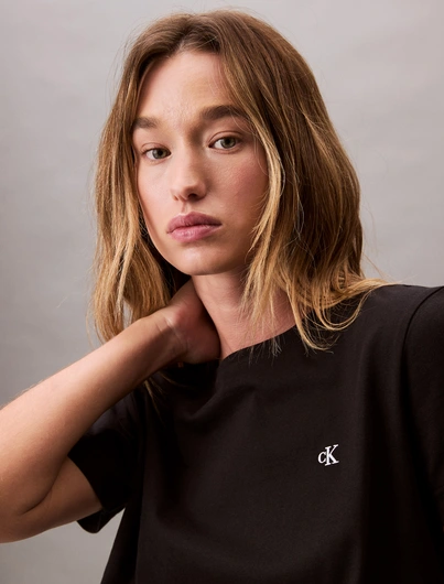 Calvin Klein - T-shirt korte mouw - Zwart - Lv047B224G - Archive Jersey Crew Tee EU