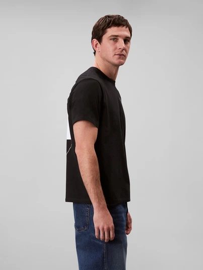 Calvin Klein - T-shirt korte mouw - Zwart - Lv04Rc805G - SS 20s CALVIN LINE 3DBOX GRAPHIC