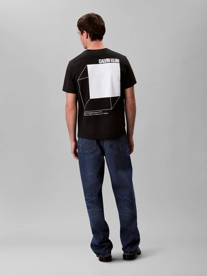 Calvin Klein - T-shirt korte mouw - Zwart - Lv04Rc805G - SS 20s CALVIN LINE 3DBOX GRAPHIC