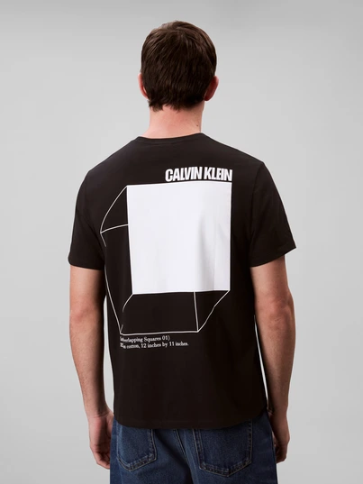 Calvin Klein - T-shirt korte mouw - Zwart - Lv04Rc805G - SS 20s CALVIN LINE 3DBOX GRAPHIC
