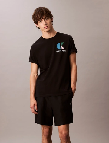 Calvin Klein - T-shirt korte mouw - Zwart - Lv04Rc827G - Ss 20S Ck Bauhaus Logo Graphic T