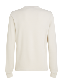 Calvin Klein - T-shirt lange mouw - Kiezelgrijs - Woven Label Waffle Ls Tee - J30J327117