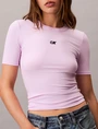 Calvin Klein - Trendy T-shirt korte mouw - Paars - Modal Rib Tee - Lv044C901G