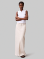 Calvin Klein - Trendy T-shirt korte mouw - Wit - Woven Label Sl Qz Top - Lv047C909G