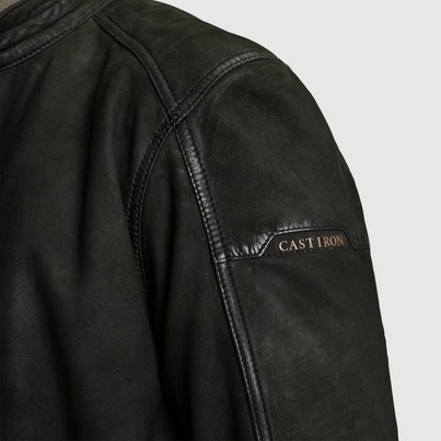 Cast Iron - Leren jassen - Zwart - Short jacket SPEEDTURE RACER Sheep