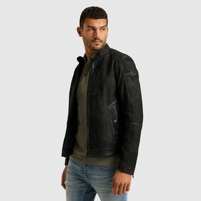 Cast Iron - Leren jassen - Zwart - Short jacket SPEEDTURE RACER Sheep