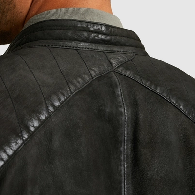 Cast Iron - Leren jassen - Zwart - Short jacket SPEEDTURE RACER Sheep