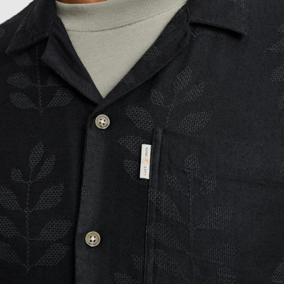 Cast Iron - Overhemd korte mouw - Donkerblauw - Short Sleeve Shirt Jacquard woven - Csis2505280