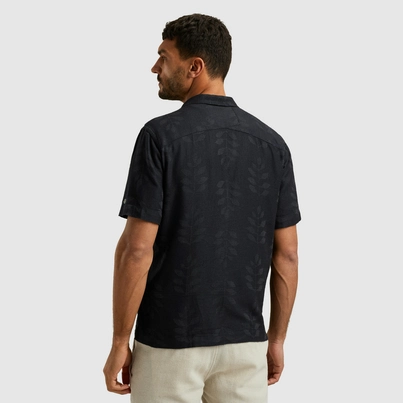Cast Iron - Overhemd korte mouw - Donkerblauw - Short Sleeve Shirt Jacquard woven - Csis2505280