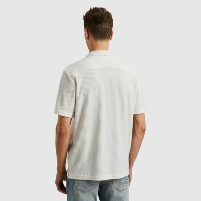 Cast Iron - Overhemd korte mouw - Ecru - Short Sleeve Shirt Structure jerse - Csis2505284