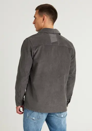 Cast Iron - Overhemd korte mouw - Grijs - Short Sleeve Shirt YD stripe struc - Csis2505282