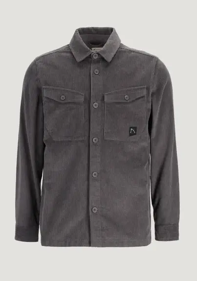 Cast Iron - Overhemd korte mouw - Grijs - Short Sleeve Shirt YD stripe struc - Csis2505282