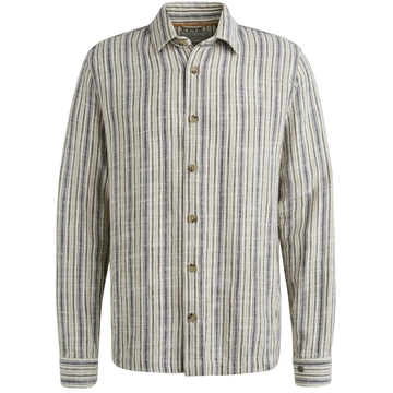 Cast Iron - Overhemd lange mouw - Beige - Csi2503227 - Long Sleeve Shirt Slub Twill strip