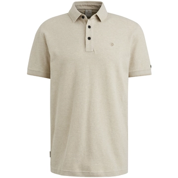 Cast Iron - Polo - Beige - Cpss2503864 - Short sleeve polo popcorn jersey m