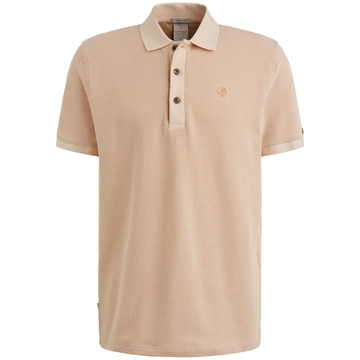 Cast Iron - Polo - Beige - Cpss2504889 - Short sleeve r-neck two tone waffl
